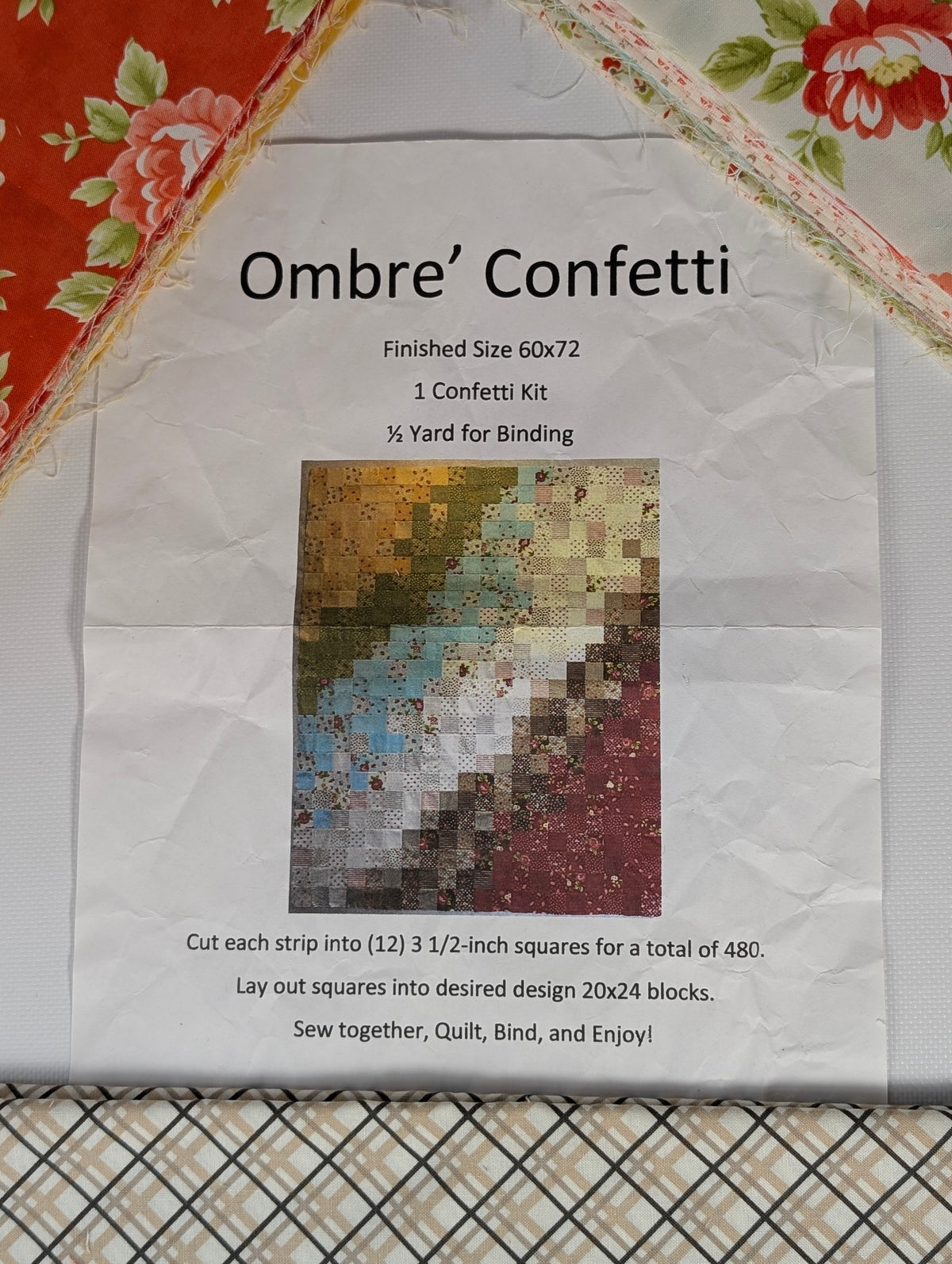 Ombre’ Confetti Moda Quilt Kit