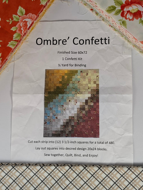 Ombre’ Confetti Moda Quilt Kit